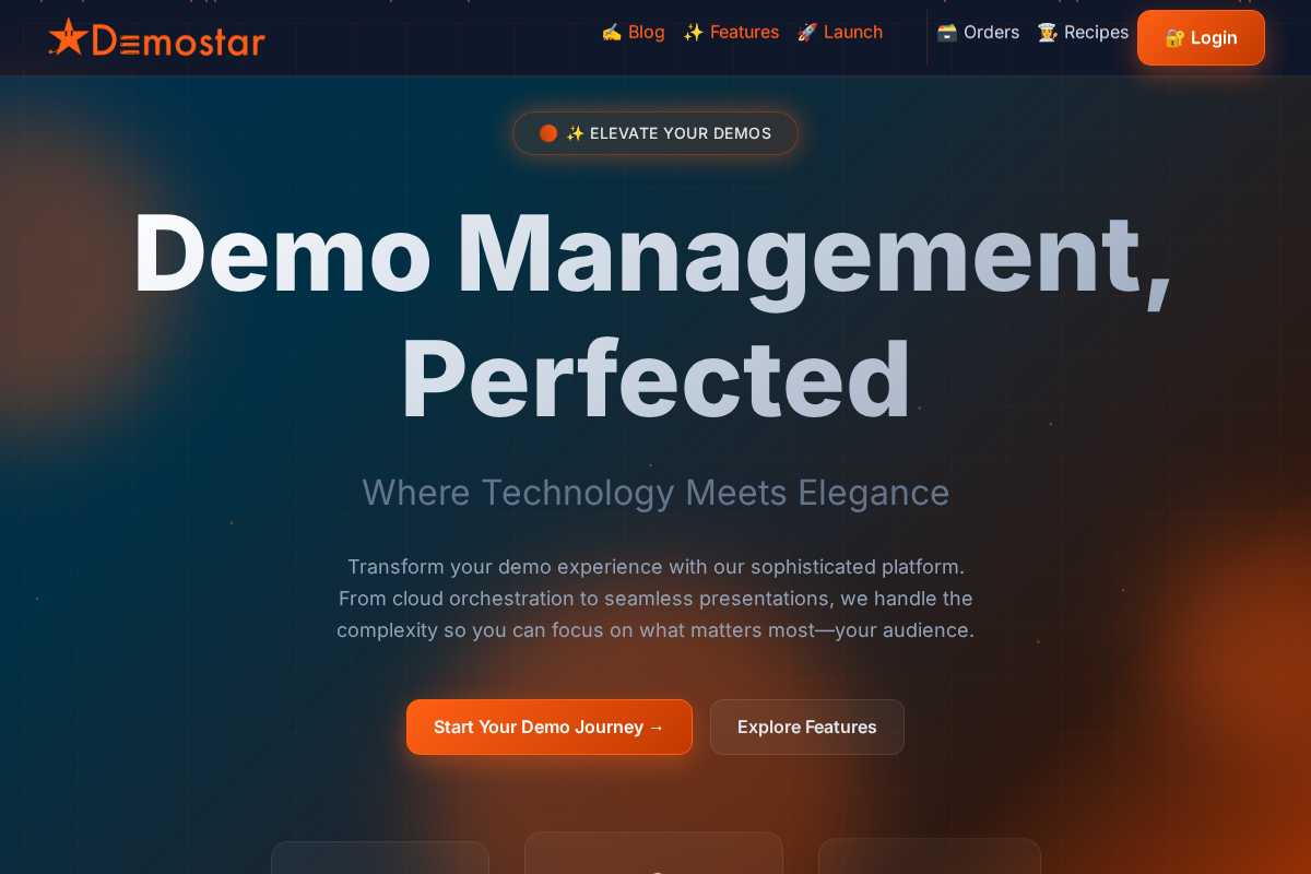 Demostar - Enterprise Demo Platform