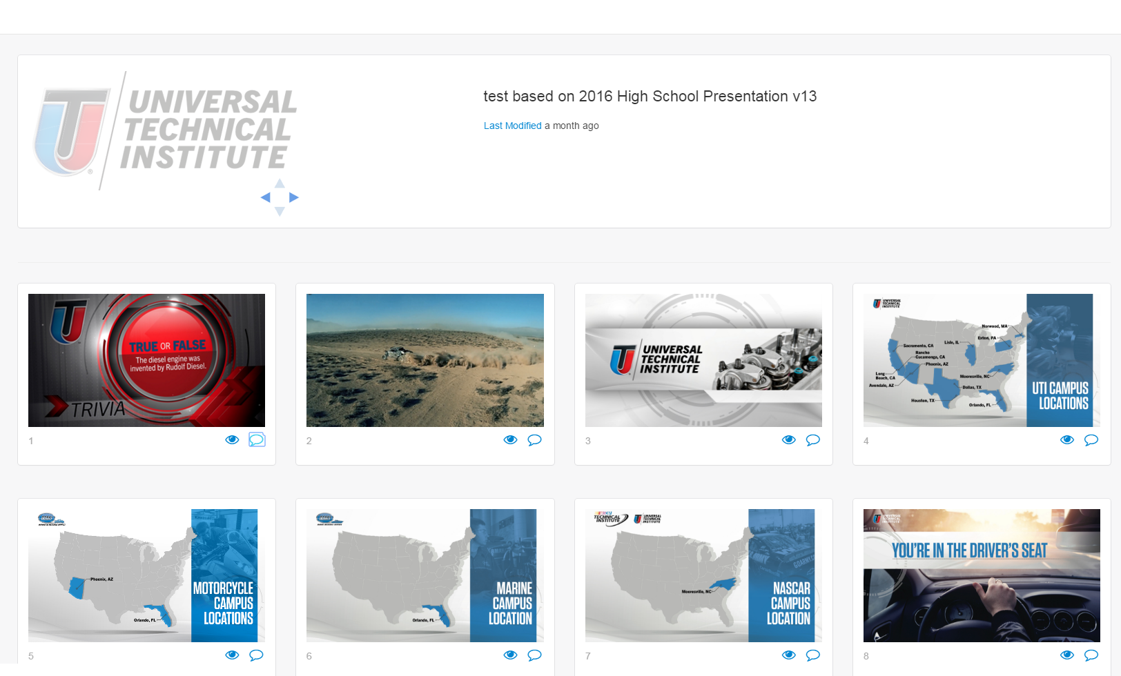 Presentations library